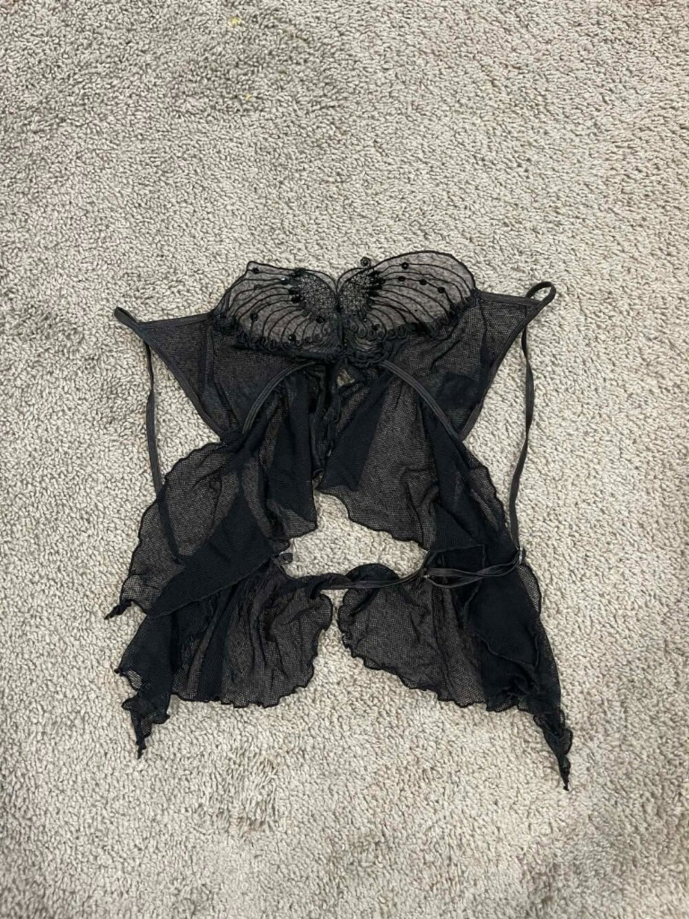 Women's Fantasy Lingerie Top Black Size Small